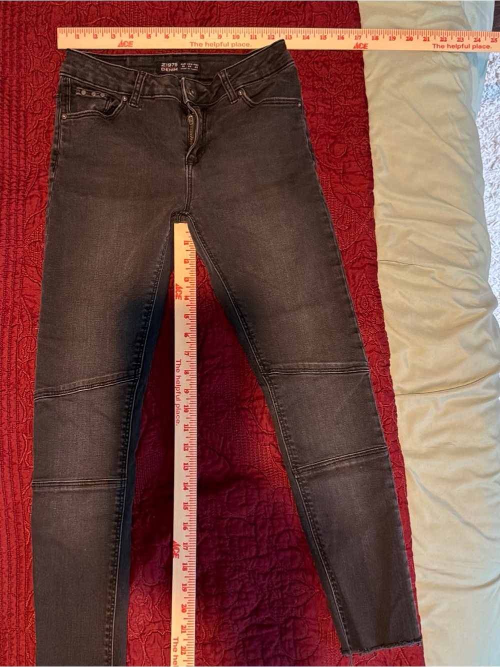 Zara Women's Skinny Jeans - Charcoal Gray - Picture 2 of 5